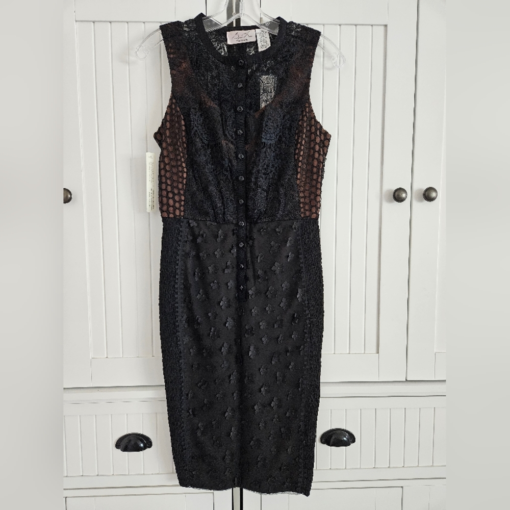 Byron Lars Floral Applique Dress